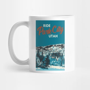 Park City Utah Vintage Snowboarding Poster Mug